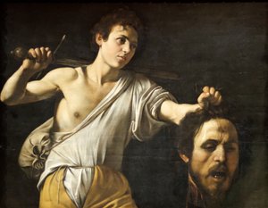David met het hoofd van Goliath